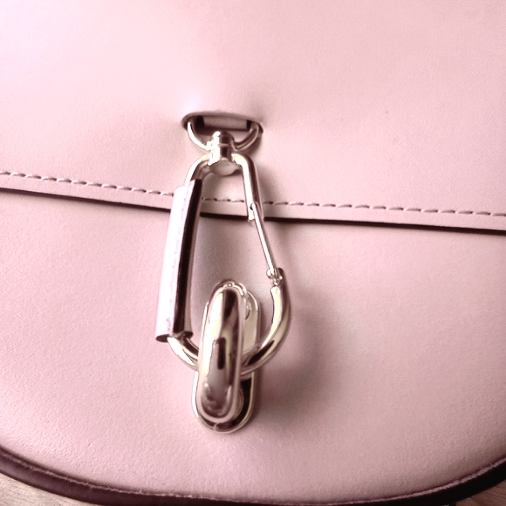Zac Posen NWT ladies gray leather purse Belay Saddlebag crossover MSRP $295 - Picture 6 of 9